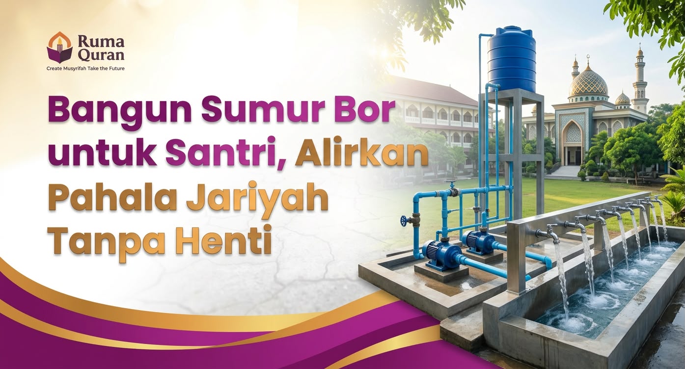 Bangun Sumur Bor RumaQuran, Alirkan Pahala